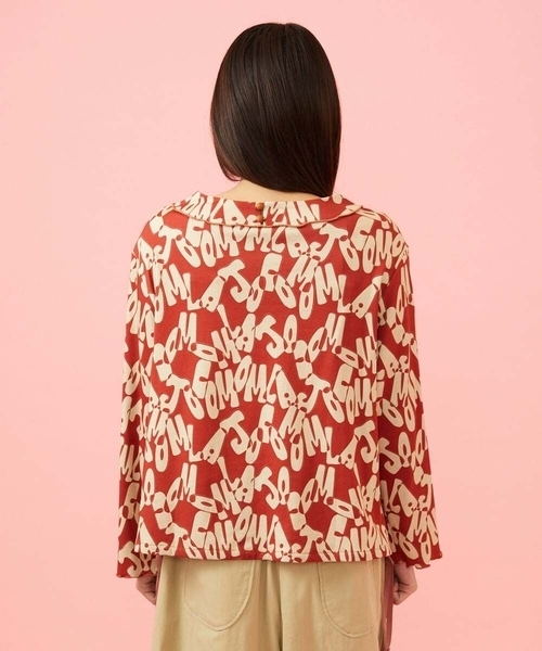Jocomomola(ホコモモラ)の「Firma 総柄ドロストカットソー(Tシャツ/カットソー・レディース・ベージュ/レッド・40)」の16枚目の写真