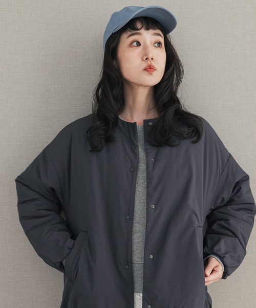 URBAN RESEARCH DOORS(アーバンリサーチドアーズ)の「『UR TECH』撥水ポケッタブル中綿ブルゾン(ブルゾン・レディース・チャコールグレー/ベージュ系その他/ブラック・FREE)」の19枚目の写真