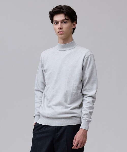 J.PRESS(ジェイプレス)の「【TAILORD KNIT】コットンカシミヤ モックネック ニット(ニット/セーター・メンズ・アイボリー系/ブルー系/グレー系・X-LARGE/LARGE/MEDIUM)」の2枚目の写真