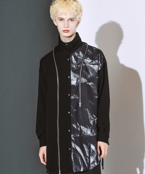 NO ID.(ノーアイディ)の「【NO ID.】Variable Long Shirt / バリアブル ロング シャツ(シャツ/ブラウス・メンズ・ホワイト/ブラック・ONE)」の13枚目の写真