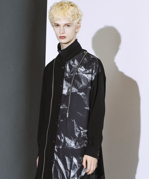 NO ID.(ノーアイディ)の「【NO ID.】Variable Long Shirt / バリアブル ロング シャツ(シャツ/ブラウス・メンズ・ホワイト/ブラック・ONE)」の20枚目の写真