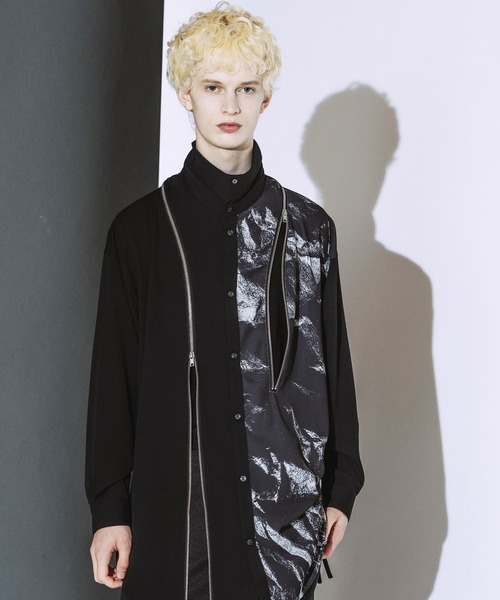 NO ID.(ノーアイディ)の「【NO ID.】Variable Long Shirt / バリアブル ロング シャツ(シャツ/ブラウス・メンズ・ホワイト/ブラック・ONE)」の22枚目の写真