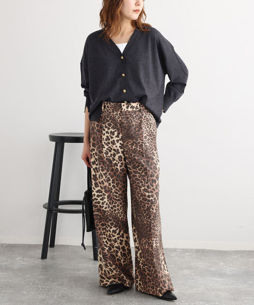 journal standard L'essage(ジャーナルスタンダードレサージュ)の「レオパードウールパンツ(その他パンツ・レディース・ブラウン系その他・38/36)」の2枚目の写真