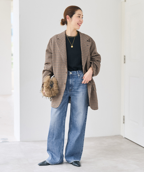 Spick & Span(スピックアンドスパン)の「VIAN / ヴィアン BIG JK Single ビッグ ジャケット(テーラードジャケット・レディース・ベージュ/ネイビー/キャメル・36)」の4枚目の写真