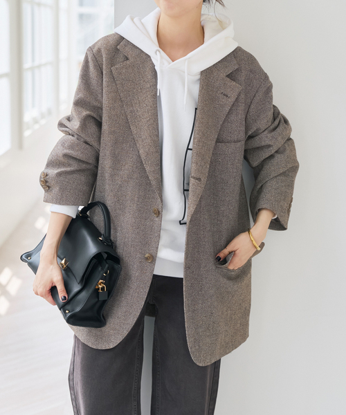 Spick & Span(スピックアンドスパン)の「VIAN / ヴィアン BIG JK Single ビッグ ジャケット(テーラードジャケット・レディース・ベージュ/ネイビー/キャメル・36)」の15枚目の写真