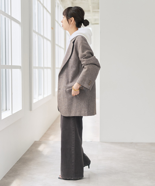 Spick & Span(スピックアンドスパン)の「VIAN / ヴィアン BIG JK Single ビッグ ジャケット(テーラードジャケット・レディース・ベージュ/ネイビー/キャメル・36)」の20枚目の写真