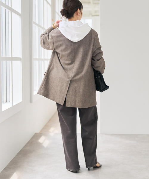 Spick & Span(スピックアンドスパン)の「VIAN / ヴィアン BIG JK Single ビッグ ジャケット(テーラードジャケット・レディース・ベージュ/ネイビー/キャメル・36)」の21枚目の写真