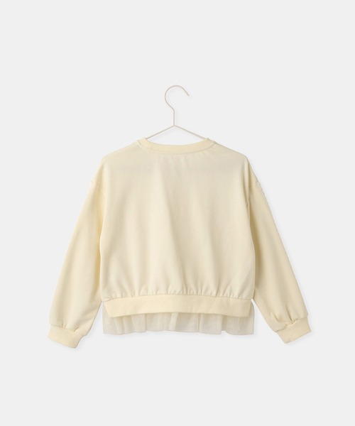 ROPE' PICNIC(ロペピクニック)の「【KIDS/キッズ】裾チュール裏毛プルオーバー(スウェット・キッズ・ブラック/キナリ・S/M/L)」の4枚目の写真