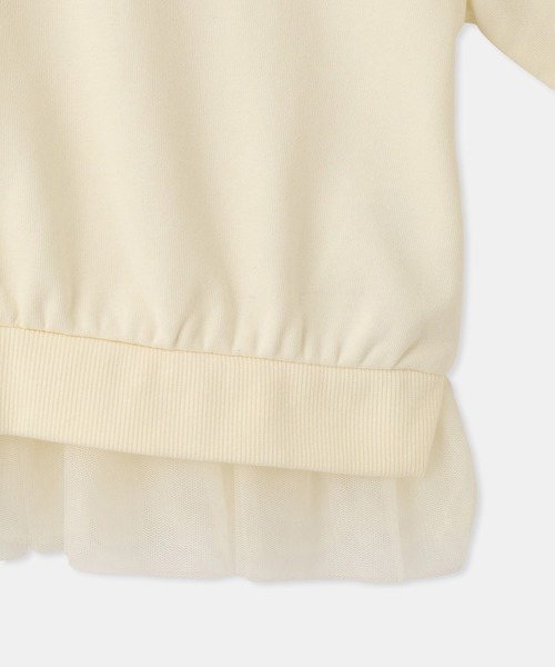 ROPE' PICNIC(ロペピクニック)の「【KIDS/キッズ】裾チュール裏毛プルオーバー(スウェット・キッズ・ブラック/キナリ・S/M/L)」の8枚目の写真