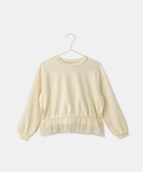 ROPE' PICNIC(ロペピクニック)の「【KIDS/キッズ】裾チュール裏毛プルオーバー(スウェット・キッズ・ブラック/キナリ・S/M/L)」の9枚目の写真