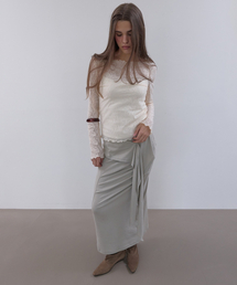 TUK WRAP SKIRT (BEIGE)