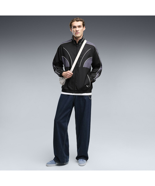PUMA(プーマ)の「PUMA プーマ メンズ T7 リラックスド ウーブン トラックジャケット カットラ(ジャージ・メンズ・ブラック/ダークブルー・MEDIUM/LARGE/XX-LARGE/X-LARGE/SMALL)」の4枚目の写真