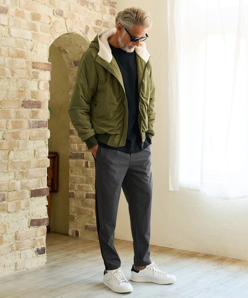 Maison code 13（メゾンコードサーティーン）の「mp15316- Side Line Wool Like Pants イージーパンツ(M26W-11)（その他パンツ・メンズ・チャコール/ブラック・S/M/L）」の7枚目の写真