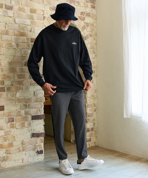 Maison code 13（メゾンコードサーティーン）の「mp15316- Side Line Wool Like Pants イージーパンツ(M26W-11)（その他パンツ・メンズ・チャコール/ブラック・S/M/L）」の8枚目の写真