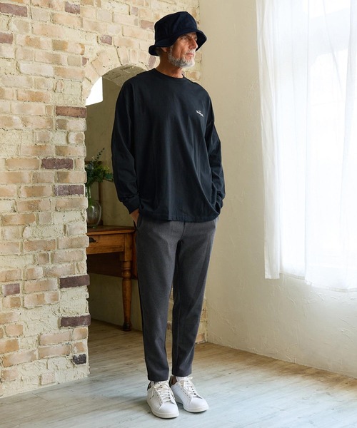 Maison code 13（メゾンコードサーティーン）の「mp15316- Side Line Wool Like Pants イージーパンツ(M26W-11)（その他パンツ・メンズ・チャコール/ブラック・S/M/L）」の9枚目の写真