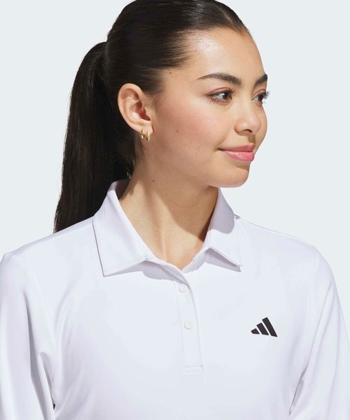 adidas（アディダス）の「クライマウォーム 起毛 長袖ポロシャツ【adidas Golf/アディダスゴルフ】（ポロシャツ・レディース・ホワイト・XX-LARGE/LARGE/MEDIUM/SMALL/X-LARGE）」の6枚目の写真