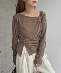 ベロアアシメトップス