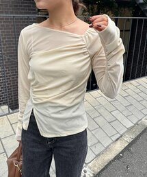 ベロアアシメトップス