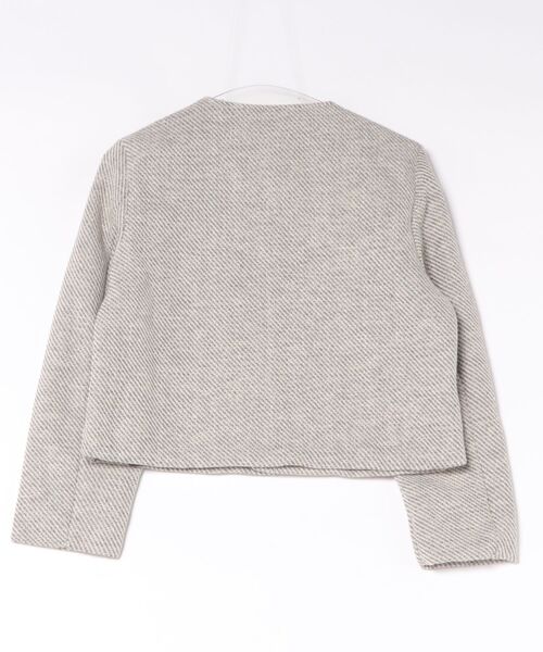 AsheKsha（アシクシャ）の「【きれいめ】ノーカラーショートジャケット 前ボタン 長袖アウター レディース（ノーカラージャケット・レディース・ベージュ・M）」の8枚目の写真
