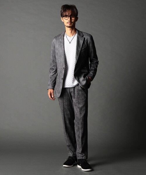 NICOLE CLUB FOR MEN(ニコルクラブフォーメン)の「スウェードタッチWフェイスボンディング イージースラックス(その他パンツ・メンズ・チャコールグレー/ベージュ/その他2・M/S/XL/L)」の8枚目の写真