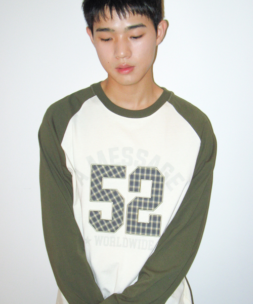 AMESWORLDWIDE（アメスワールドワイド）の「52 チェックアップリケ ラグラン長袖Tシャツ クリーム（Tシャツ/カットソー・レディース・その他・SMALL/MEDIUM/LARGE）」の3枚目の写真