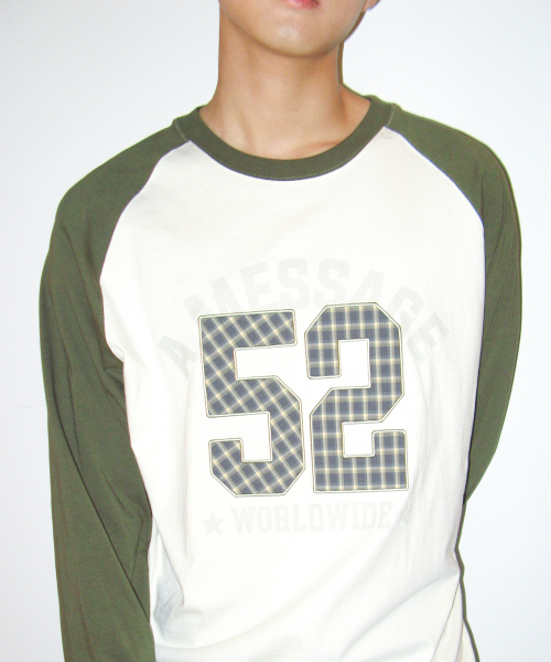 AMESWORLDWIDE（アメスワールドワイド）の「52 チェックアップリケ ラグラン長袖Tシャツ クリーム（Tシャツ/カットソー・レディース・その他・SMALL/MEDIUM/LARGE）」の4枚目の写真