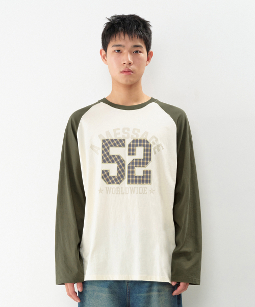 AMESWORLDWIDE（アメスワールドワイド）の「52 チェックアップリケ ラグラン長袖Tシャツ クリーム（Tシャツ/カットソー・レディース・その他・SMALL/MEDIUM/LARGE）」の6枚目の写真