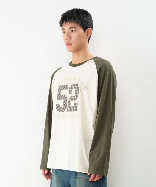 AMESWORLDWIDE（アメスワールドワイド）の「52 チェックアップリケ ラグラン長袖Tシャツ クリーム（Tシャツ/カットソー・レディース・その他・SMALL/MEDIUM/LARGE）」の8枚目の写真