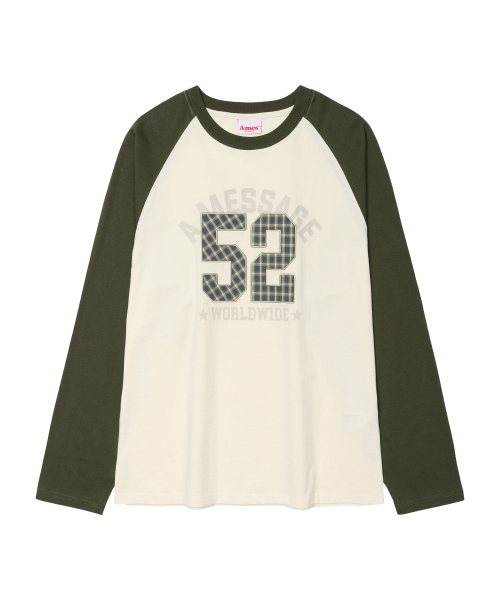 AMESWORLDWIDE（アメスワールドワイド）の「52 チェックアップリケ ラグラン長袖Tシャツ クリーム（Tシャツ/カットソー・レディース・その他・SMALL/MEDIUM/LARGE）」の11枚目の写真