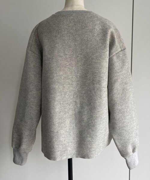 Jena espace merveilleux（ジェナ　エスパスメルヴェイユ）の「深V起毛プルオーバー　秋服（シャツ/ブラウス・レディース・ベージュ/ライトグレー・FREE）」の10枚目の写真
