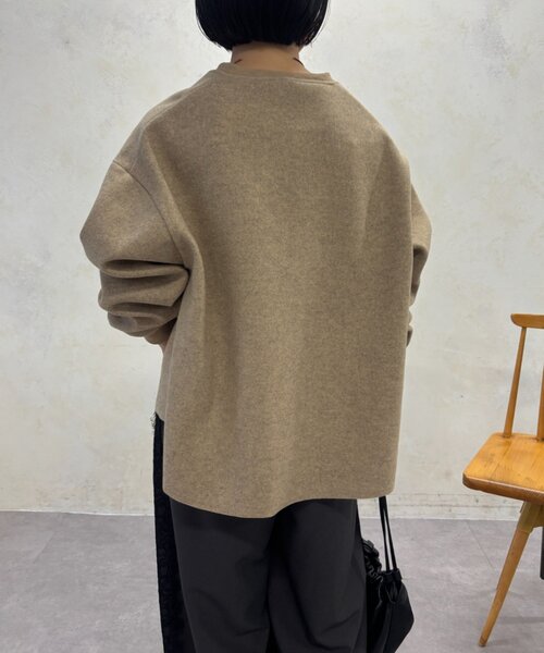 Jena espace merveilleux（ジェナ　エスパスメルヴェイユ）の「深V起毛プルオーバー　秋服（シャツ/ブラウス・レディース・ベージュ/ライトグレー・FREE）」の14枚目の写真