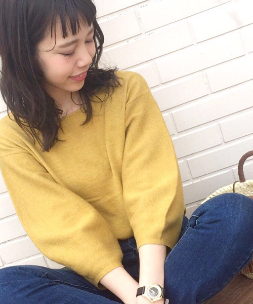 Kastane（カスタネ）の「モチモチバルーン袖PO（ニット/セーター・レディース・ブラック/アイボリー/マスタード/レッド・FREE）」の3枚目の写真