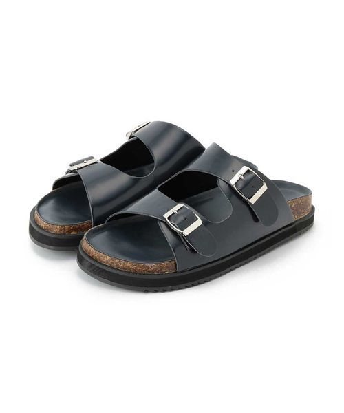 ROPE' PICNIC(ロペピクニック)の「厚底フットペットサンダル(サンダル・レディース・ブラック/ネイビー/シルバー・38/37/36)」の1枚目の写真