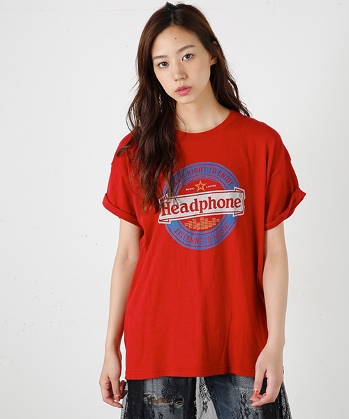 MOUSSY（マウジー）の「Miss American TSJ（Tシャツ/カットソー・レディース・ライトブラック/レッド/ホワイト/ネイビー・FREE）」の4枚目の写真