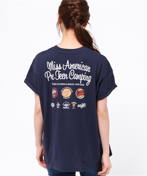 MOUSSY（マウジー）の「Miss American TSJ（Tシャツ/カットソー・レディース・ライトブラック/レッド/ホワイト/ネイビー・FREE）」の14枚目の写真