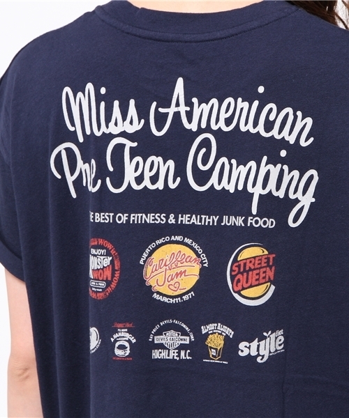 MOUSSY（マウジー）の「Miss American TSJ（Tシャツ/カットソー・レディース・ライトブラック/レッド/ホワイト/ネイビー・FREE）」の7枚目の写真