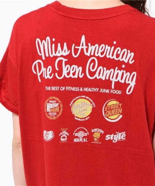 MOUSSY（マウジー）の「Miss American TSJ（Tシャツ/カットソー・レディース・ライトブラック/レッド/ホワイト/ネイビー・FREE）」の10枚目の写真