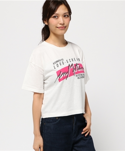 MOUSSY（マウジー）の「IN MOTION TSJ（Tシャツ/カットソー・レディース・レッド/ブラック/オフホワイト・FREE）」の11枚目の写真
