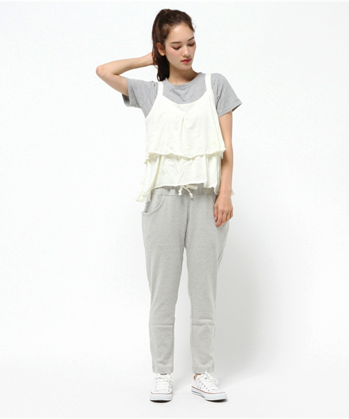 RODEO CROWNS WIDE BOWL（ロデオクラウンズワイドボウル）の「フリル オールインワン（つなぎ/オールインワン・レディース・ブラック/ホワイト系その他・MEDIUM）」の4枚目の写真