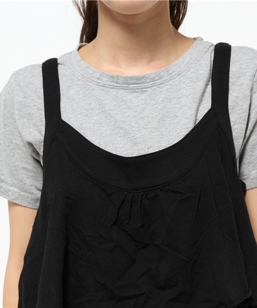 RODEO CROWNS WIDE BOWL（ロデオクラウンズワイドボウル）の「フリル オールインワン（つなぎ/オールインワン・レディース・ブラック/ホワイト系その他・MEDIUM）」の6枚目の写真