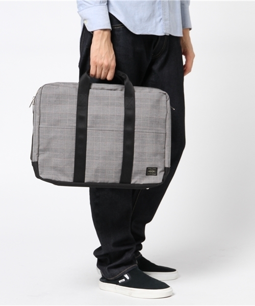 HEAD PORTER(ヘッドポーター)の「SAVILLE BRIEF CASE(ビジネスバッグ・メンズ・グレー/ネイビー・ONE SIZE)」の12枚目の写真