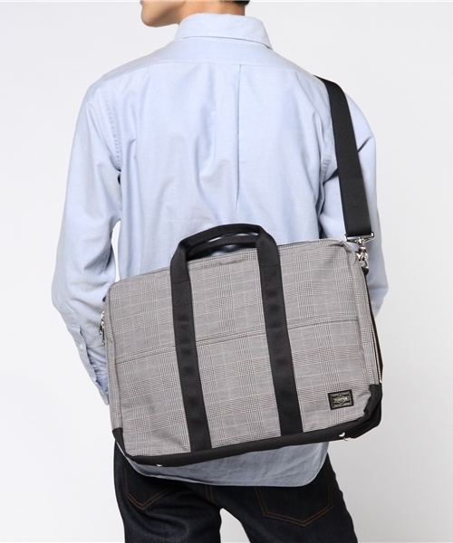 HEAD PORTER(ヘッドポーター)の「SAVILLE BRIEF CASE(ビジネスバッグ・メンズ・グレー/ネイビー・ONE SIZE)」の13枚目の写真