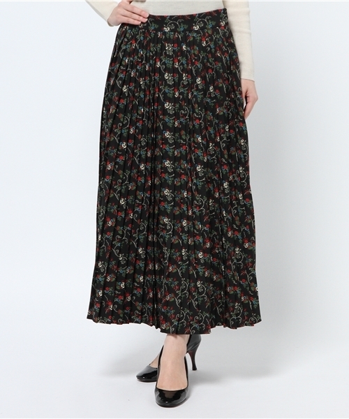 SLY（スライ）の「IVY FLOWER プリーツSK（スカート・レディース・ブラック/レッド・2/1）」の12枚目の写真