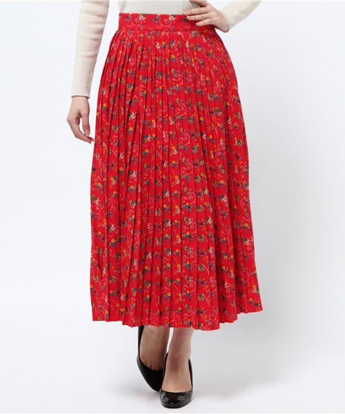 SLY（スライ）の「IVY FLOWER プリーツSK（スカート・レディース・ブラック/レッド・2/1）」の13枚目の写真