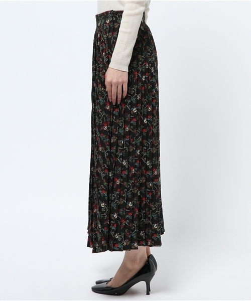 SLY（スライ）の「IVY FLOWER プリーツSK（スカート・レディース・ブラック/レッド・2/1）」の4枚目の写真