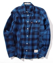BLUE SAKURA（ブルーサクラ）の「INDIGO CHECK SHIRT CRAZZY（シャツ/ブラウス）」