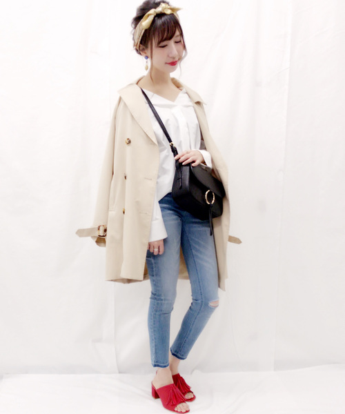 archives（アルシーヴ）の「○リングポイントショルダーバッグ（ショルダーバッグ・レディース・レッド/アイボリー/ブラック/ワイン/モカ/ベージュ・MEDIUM）」の17枚目の写真