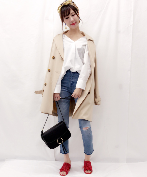 archives（アルシーヴ）の「○リングポイントショルダーバッグ（ショルダーバッグ・レディース・レッド/アイボリー/ブラック/ワイン/モカ/ベージュ・MEDIUM）」の15枚目の写真