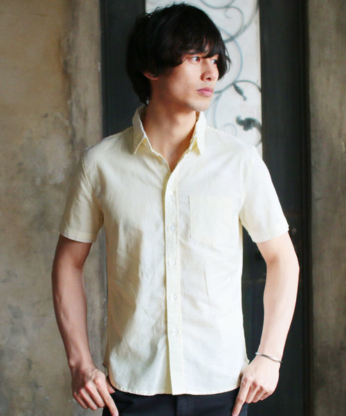 THE CASUAL（カジュアル）の「綿麻ストレッチ半袖シャツ リネンシャツ（シャツ/ブラウス・メンズ・グレー系その他/サックスブルー/ライトピンク/ホワイト/ホワイト系その他/ネイビー/ブルー系その他/レッド系その他/ストライプ/チェック/ライトイエロー/ミント/ラベンダー/カーキ/グレー・S/L/M/XL）」の11枚目の写真