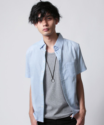 綿麻ストレッチ半袖シャツ リネンシャツ